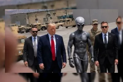 Trump Unggah Foto Bareng Alien: Pesan Tersembunyi atau Editan AI?