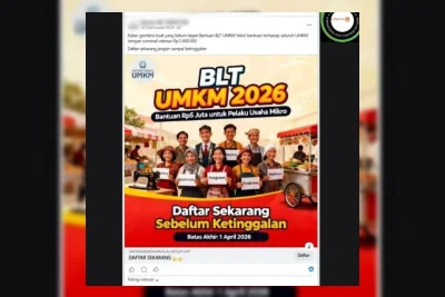 Kementerian UMKM Tegaskan Informasi Pendaftaran BLT Rp50 Juta Hoaks