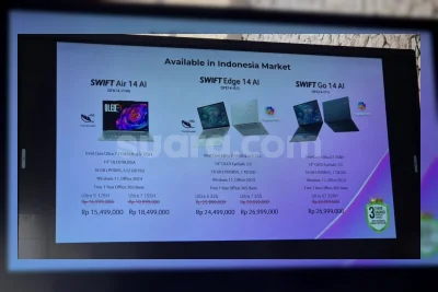 Rupiah Anjlok, Harga Laptop Acer Naik Lebih 10 Persen