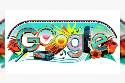 Google Doodle Rayakan Hari Musik Dunia dengan Visualisasi Dangdut