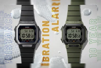 Casio Luncurkan Tiga Jam Tangan Digital W738H di AS dengan Alarm Getar
