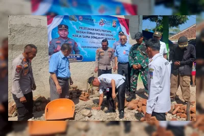 Polres Serang Bedah Rumah Warga Kurang Mampu saat HUT ke-80 Bhayangkara