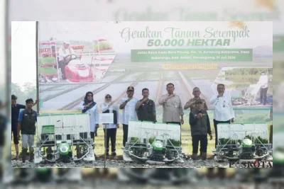 Gertam Padi Serentak di Pandeglang Dorong Percepatan Swasembada Pangan Nasional