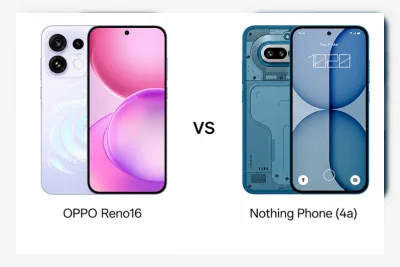 Perbandingan OPPO Reno16 vs Nothing Phone (4a): Spesifikasi, Kamera, dan Baterai