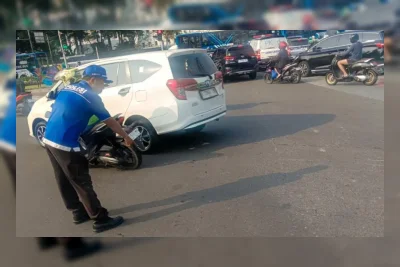 Pengendara Aerox Tewas Usai Oleng di Bundaran Patung Kuda