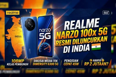 Realme Narzo 100x 5G Resmi Meluncur, Baterai 8000mAh Jadi Andalan Utama