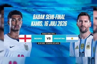 Link Live Streaming Inggris vs Argentina Semifinal Piala Dunia 2026, Kick Off 02.00 WIB