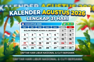 Kalender Agustus 2026: Tanggal Merah, Long Weekend, dan Hari Penting