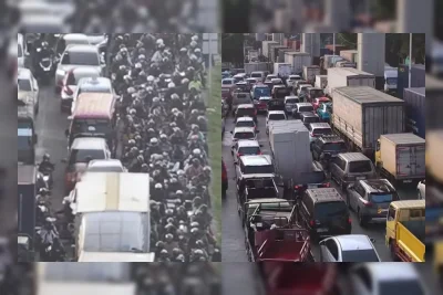 Antrean Truk Bongkar Muat Lumpuhkan Jalan Cakung-Cilincing