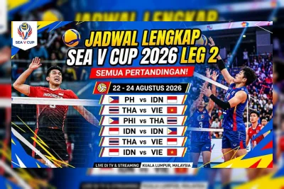 Jadwal SEA V Cup 2026 Leg 2: Timnas Voli Putra Indonesia Incar Balas Dendam ke Kamboja
