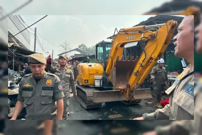 350 Lapak di Pasar Cisalak Depok Dibongkar Satpol PP, Ini Alasannya