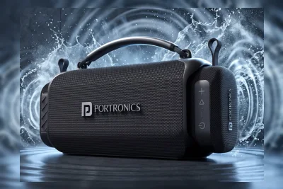Portronics AuraTrio Meluncur, Speaker Bluetooth Modular dengan Dua Satelit Lepasan