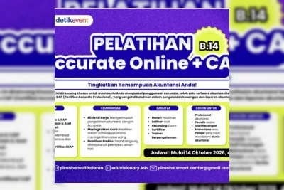 Pelatihan Accurate + Sertifikasi CAP #14 Mulai 14 Oktober 2026, Ini Alur Akuntansinya