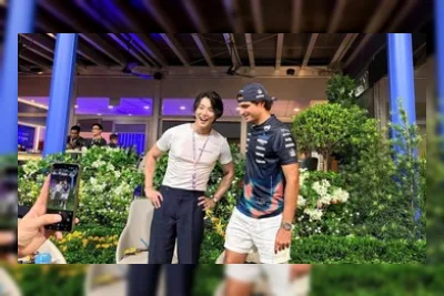 Aktor Yun Si Yun Jajal Ban Balap di Balik Layar F1 Singapura