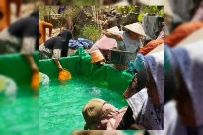 Wihadi Wijanto Kembali Kirim Air Bersih ke Jatisari Tuban