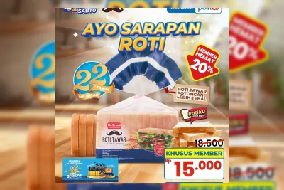 Indomaret Diskon Mr.Bread Roti Tawar Jadi Rp 15.000 untuk Member Poinku