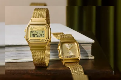 Casio Rilis AQ-230EMG-9A dan A158WEMG-9 di AS, Tampil dengan Gelang Mesh Emas