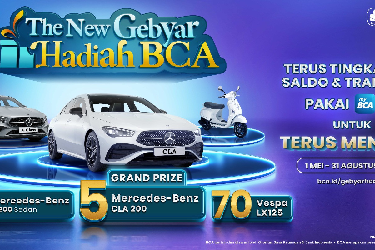 Gebyar Hadiah BCA Kembali Hadir, Nasabah Bisa Menangkan Vespa hingga Mercedes-Benz!