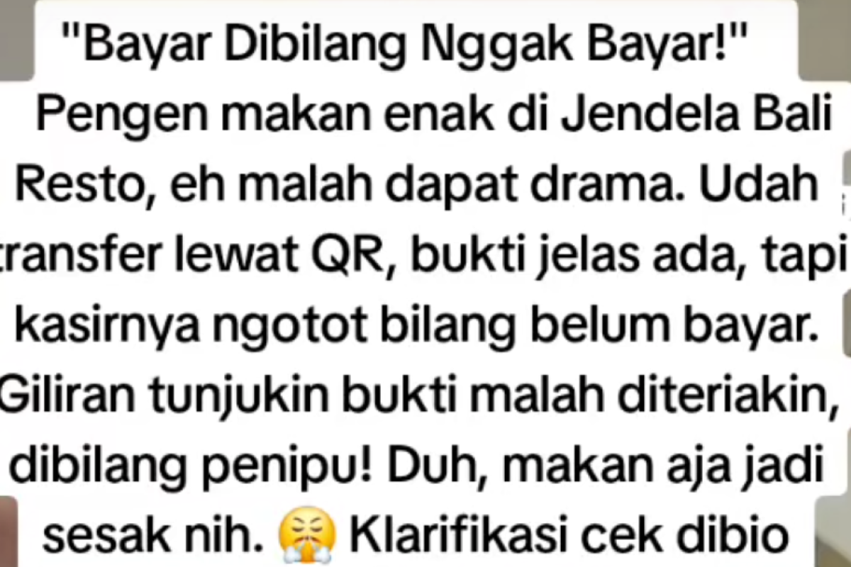 Viral! Turis Lokal Alami Perlakuan Tidak Ramah di Restoran Terkenal Bali, Manajemen Minta Maaf