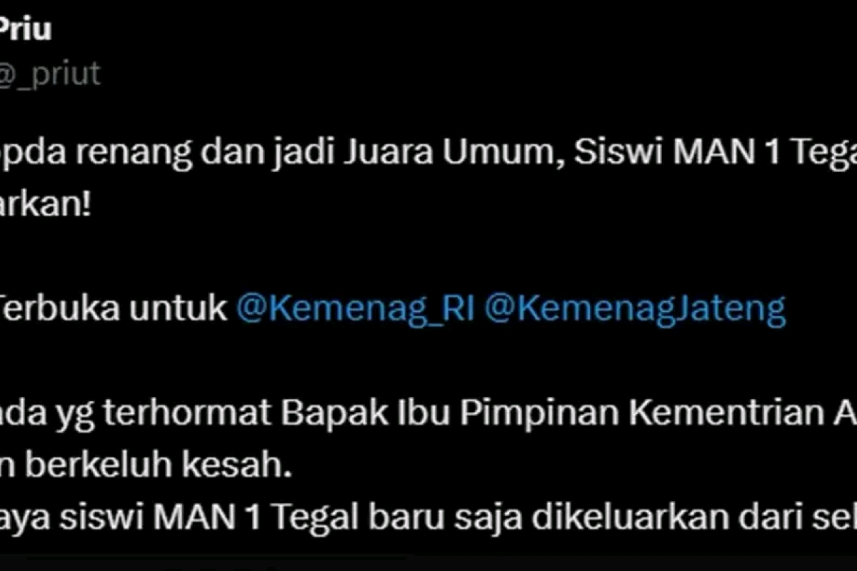 Kontroversi Pemecatan Siswi MAN 1 Tegal: Prestasi di Atas Podium, Hukuman di Bawah Sorotan