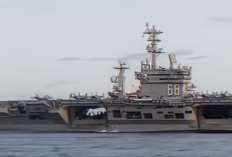 Bersiap Gempur Iran! Kapal Induk AS Bernama USS Nimitz Tertangkap Lewat Perairan Laut Aceh 